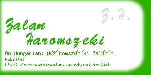 zalan haromszeki business card